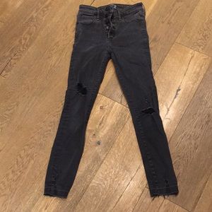 Black woman’s 25 sized ripped jeans Abercrombie and fitch